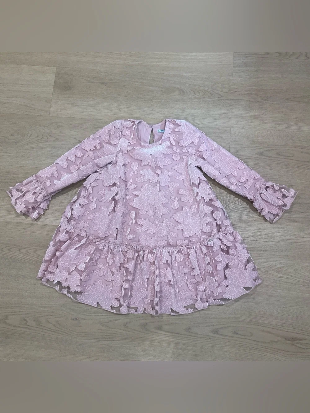 Mayoral Pink Floral Lace Party Dress for Girls